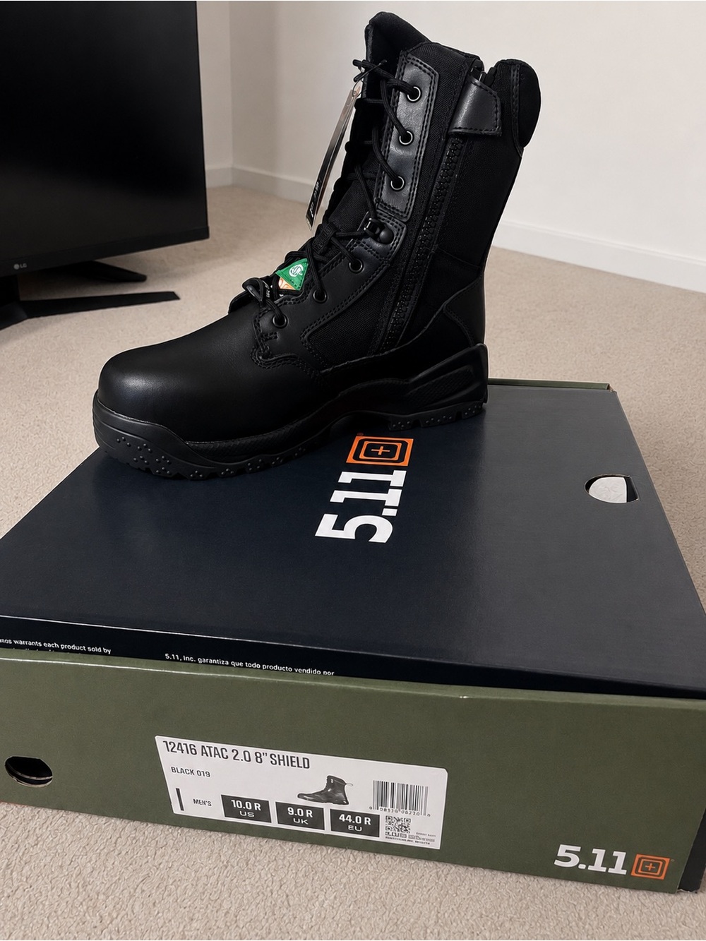 5.11 Tactical ATAC 2.0 8" Shield Boot - Black